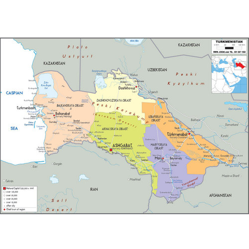 투르크메니스탄(turkmenistan map) 지도