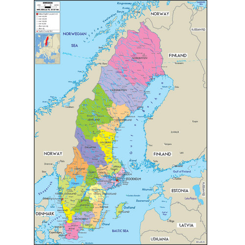 스웨덴(sweden map)지도