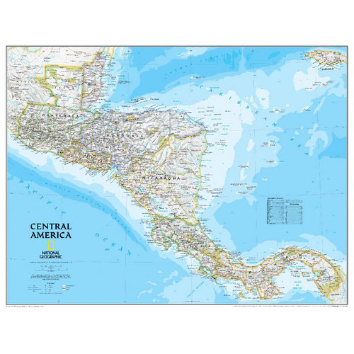 중앙아메리카 전도-코팅　　　　