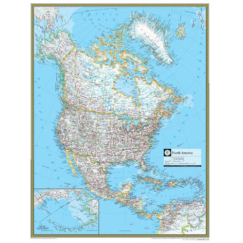 북아메리카 지도-코팅형