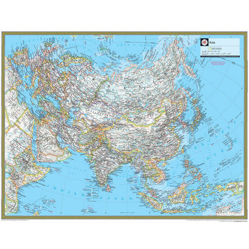 내셔널지오그래픽 아시아 지도-코팅형