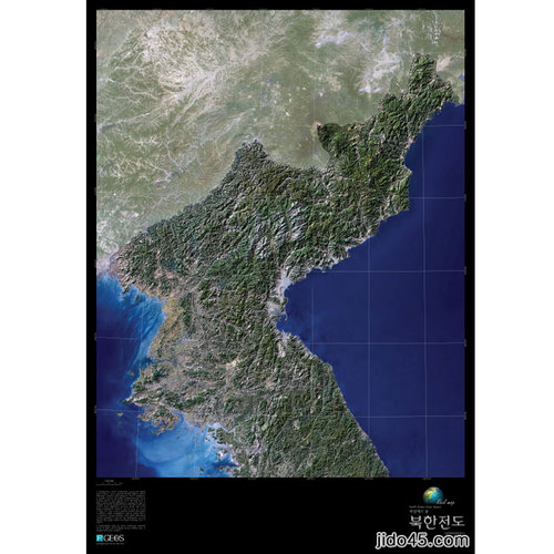 북한 위성지도